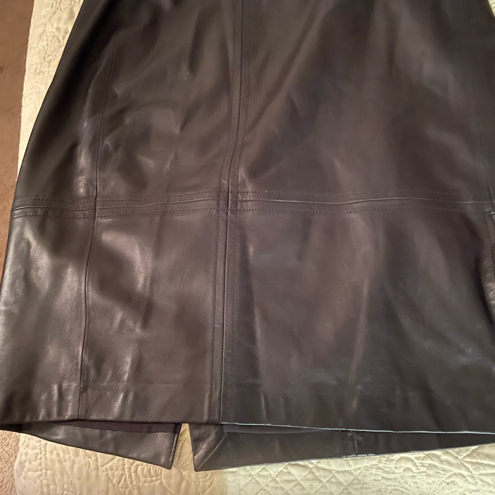 Talbots leather skirt